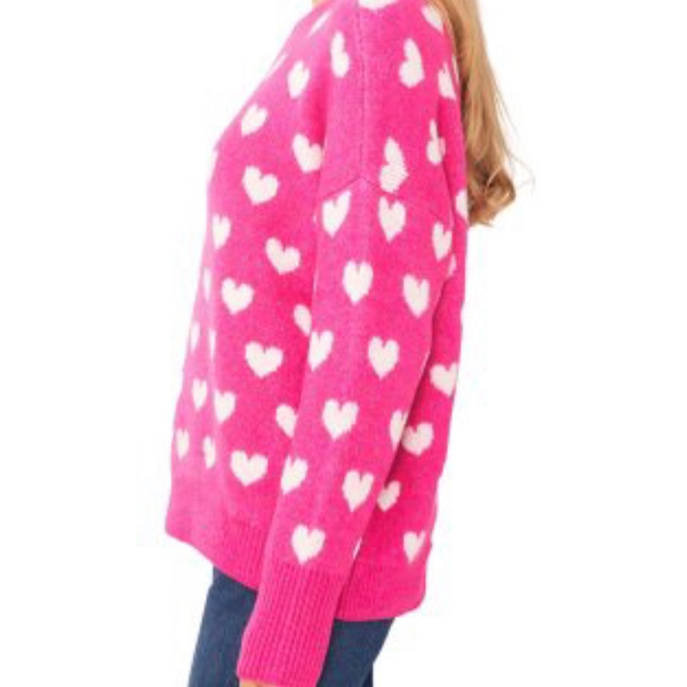 Brand new XXL Vincent Camuto pink valentine sweater - Picture 2 of 4